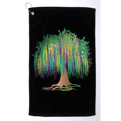 Mardi Gras Beaded Tree Platinum Collection Golf Towel