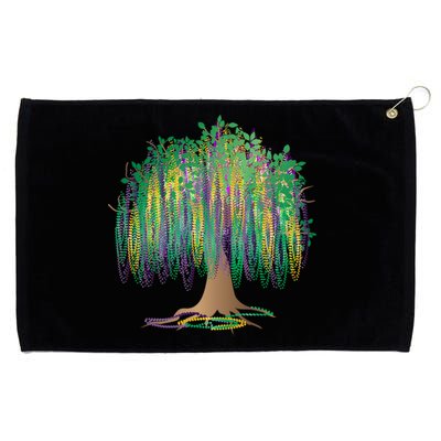 Mardi Gras Beaded Tree Grommeted Golf Towel