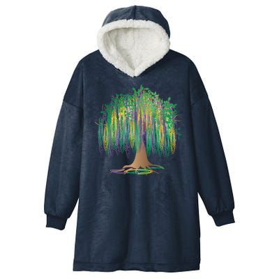 Mardi Gras Beaded Tree Hooded Wearable Blanket