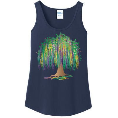 Mardi Gras Beaded Tree Ladies Essential Tank