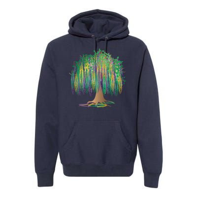 Mardi Gras Beaded Tree Premium Hoodie