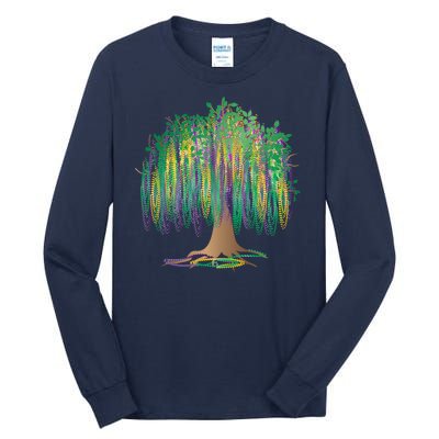 Mardi Gras Beaded Tree Tall Long Sleeve T-Shirt