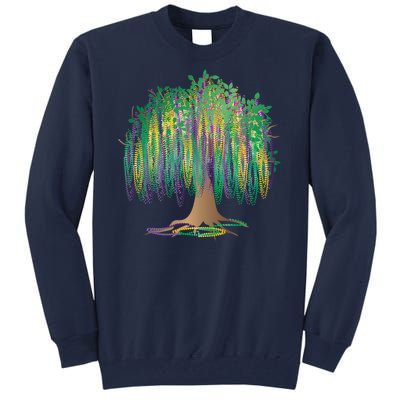 Mardi Gras Beaded Tree Tall Sweatshirt