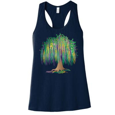 Mardi Gras Beaded Tree Women's Racerback Tank