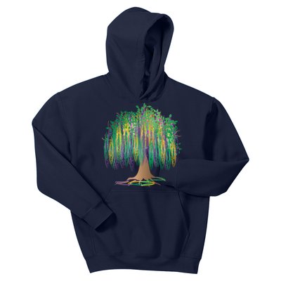 Mardi Gras Beaded Tree Kids Hoodie