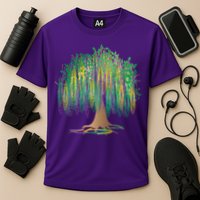 Mardi Gras Beaded Tree Performance Shirt