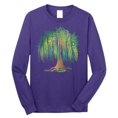 Mardi Gras Beaded Tree Long Sleeve Shirt