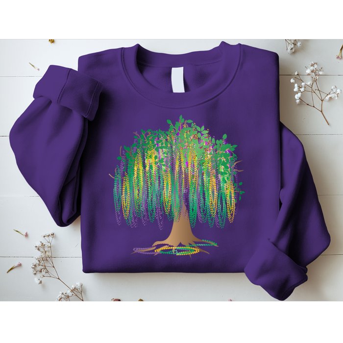 Mardi Gras Beaded Tree Sweatshirt