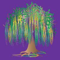 Mardi Gras Beaded Tree Sweatshirt
