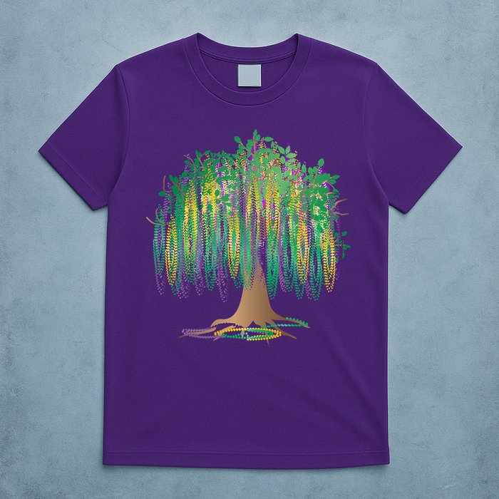 Mardi Gras Beaded Tree T-Shirt
