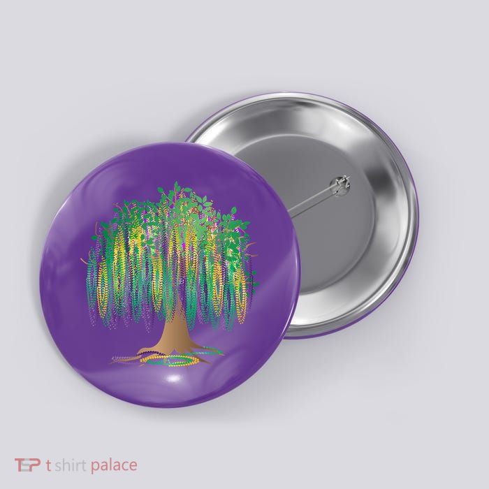 Mardi Gras Beaded Tree Button