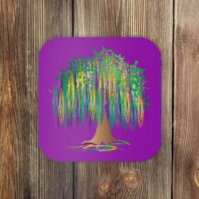 Mardi Gras Beaded Tree Coaster