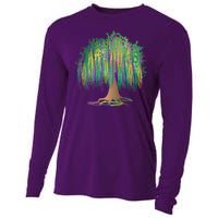 Mardi Gras Beaded Tree Cooling Performance Long Sleeve Crew