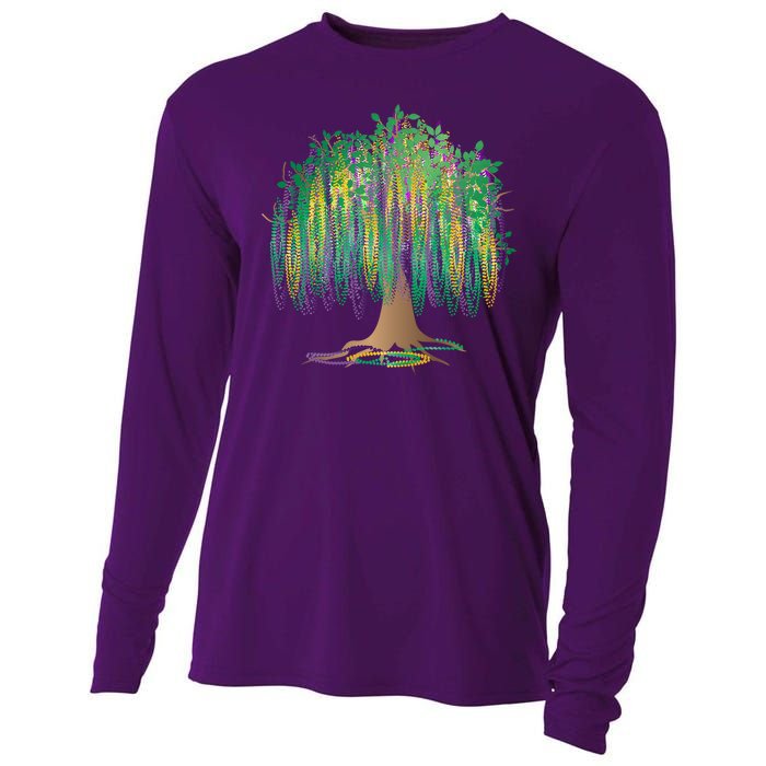 Mardi Gras Beaded Tree Cooling Performance Long Sleeve Crew