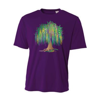 Mardi Gras Beaded Tree Performance Sprint T-Shirt