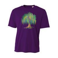 Mardi Gras Beaded Tree Youth Performance Sprint T-Shirt