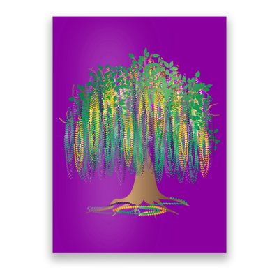 Mardi Gras Beaded Tree Poster