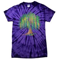 Mardi Gras Beaded Tree Tie-Dye T-Shirt