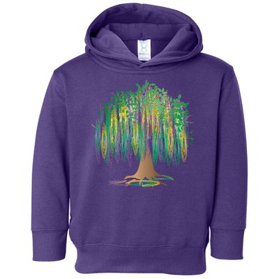 Mardi Gras Beaded Tree Toddler Hoodie