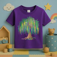 Mardi Gras Beaded Tree Toddler T-Shirt