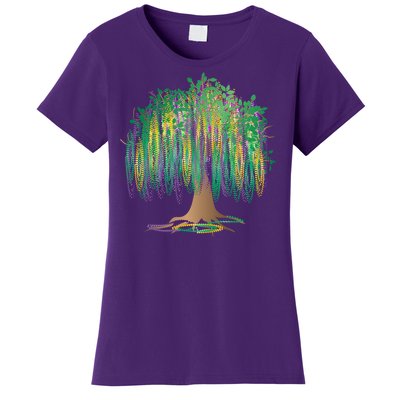 Mardi Gras Beaded Tree Women's T-Shirt