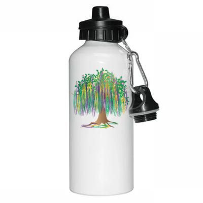 Mardi Gras Beaded Tree Aluminum Water Bottle