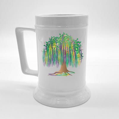 Mardi Gras Beaded Tree Beer Stein