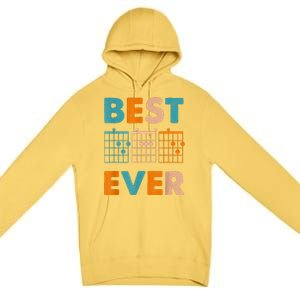 Musician Guitarist Best Dad Ever Fathers Day Premium Pullover Hoodie