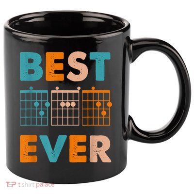 Musician Guitarist Best Dad Ever Fathers Day 11oz C Handle Ceramic Mug