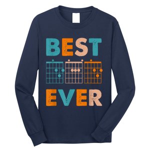 Musician Guitarist Best Dad Ever Fathers Day Long Sleeve Shirt