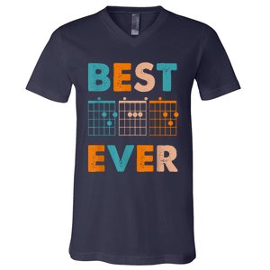 Musician Guitarist Best Dad Ever Fathers Day V-Neck T-Shirt