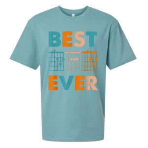 Musician Guitarist Best Dad Ever Fathers Day Sueded Cloud Jersey T-Shirt