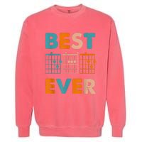 Musician Guitarist Best Dad Ever Fathers Day Garment-Dyed Sweatshirt