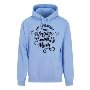 My Greatest Blessings Call Me Mom Happy Mothers Day Gift Unisex Surf Hoodie