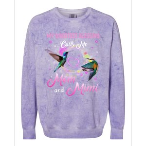 My Greatest Blessing Calls Me Mom And Mimi Gift Colorblast Crewneck Sweatshirt