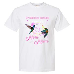 My Greatest Blessing Calls Me Mom And Mimi Gift Garment-Dyed Heavyweight T-Shirt