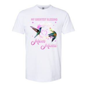 My Greatest Blessing Calls Me Mom And Mimi Gift Softstyle CVC T-Shirt