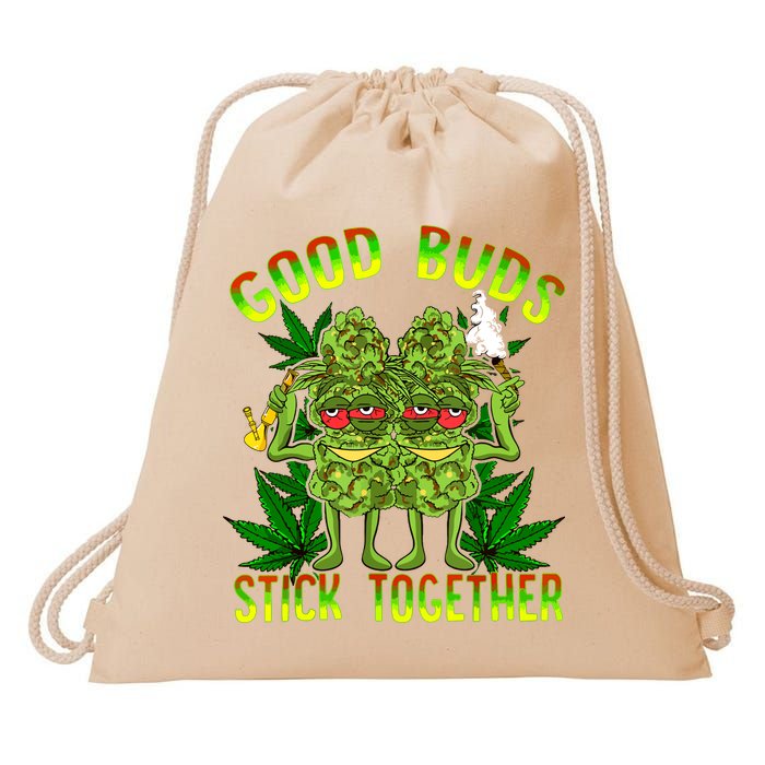 Marijuana Good Buds Stick Together Couples 420 Weed Cannabis Drawstring Bag