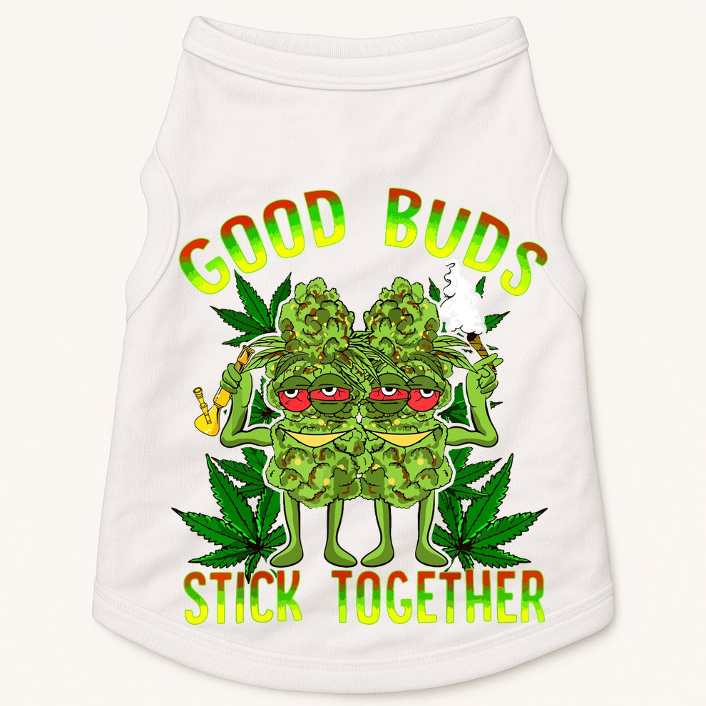 Marijuana Good Buds Stick Together Couples 420 Weed Cannabis Doggie Tank