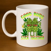 Marijuana Good Buds Stick Together Couples 420 Weed Cannabis 11oz C Handle Ceramic Mug