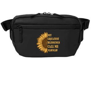 My Greatest Blessings Call Me Mawmaw Mom Sunflower Graphic Cool Gift Crossbody Pack