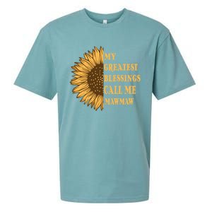 My Greatest Blessings Call Me Mawmaw Mom Sunflower Graphic Cool Gift Sueded Cloud Jersey T-Shirt