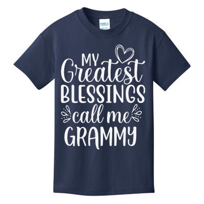 My Greatest Blessings Call Me Grammy Grandmother Grandma Kids T-Shirt