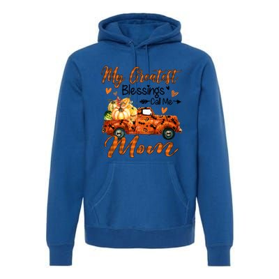 My Greatest Blessing Call Me Mom Pumpkins Thanksgiving Gift Premium Hoodie