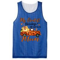 My Greatest Blessing Call Me Mom Pumpkins Thanksgiving Gift Mesh Reversible Basketball Jersey Tank