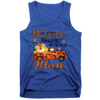 My Greatest Blessing Call Me Mom Pumpkins Thanksgiving Gift Tank Top