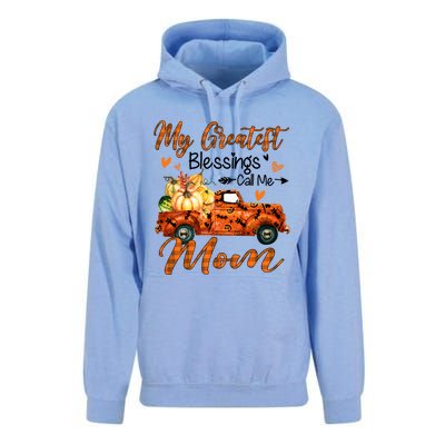 My Greatest Blessing Call Me Mom Pumpkins Thanksgiving Gift Unisex Surf Hoodie