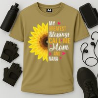 My Greatest Blessings Call Me Mom And NaNa Mother's Day Cooling Performance Crew T-Shirt