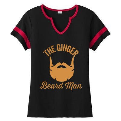 Mens Ginger Beard Man Funny Redhead Irish Bearded Men Gift Ladies Halftime Notch Neck Tee