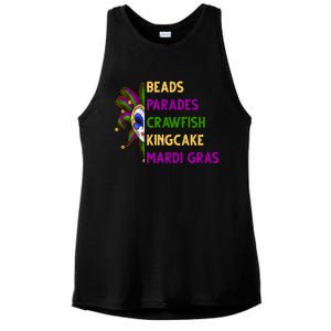 Masquerade Gift Beads Parades Crawfish Kingcake Mardi Gras Cute Gift Ladies PosiCharge Tri-Blend Wicking Tank